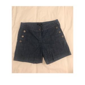 Denim Button Shorts